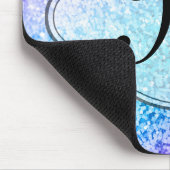 Bling Glitzer Girly Monogram, Initial Mouse Pad Mousepad (Ecke)