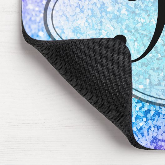 Bling Glitzer Girly Monogram, Initial Mouse Pad Mousepad (Ecke)