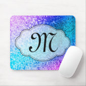 Bling Glitzer Girly Monogram, Initial Mouse Pad Mousepad (Mit Mouse)