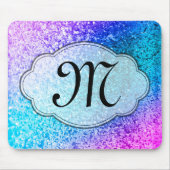 Bling Glitzer Girly Monogram, Initial Mouse Pad Mousepad (Vorne)