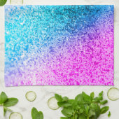 Bling Glitzer-Girly rosa lila Küchen-Geschirrtuch Geschirrtuch (Gefaltet)