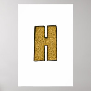 Bling Gold H Poster