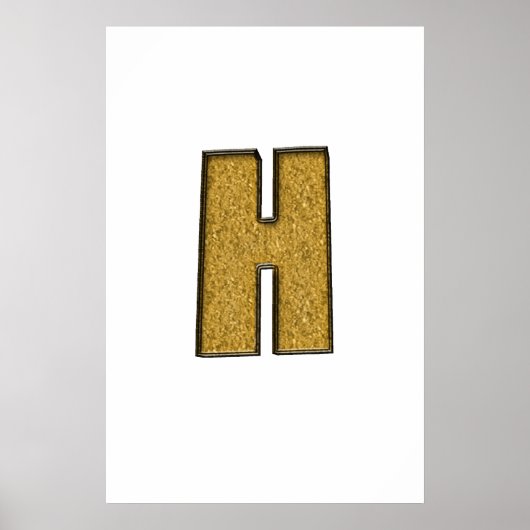 Bling Gold H Poster (Vorne)