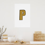 Bling Gold P Poster (Küche)