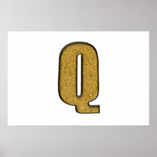 Bling Gold Q Poster