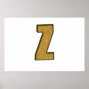 Bling Gold Z Poster