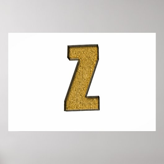 Bling Gold Z Poster (Vorne)