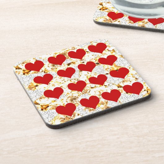 BLING HERZEN GETRÄNKEUNTERSETZER (Linke Seite)