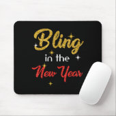 Bling Im Neujahrs-Shirt _ Silvester Feiertag Mousepad (Mit Mouse)
