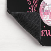 Bling-in The New Year Cowgirl Disco Ball Happy New Mousepad (Ecke)