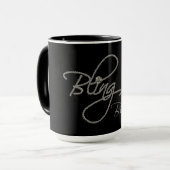 Bling ist das neue Schwarze Tasse (Vorderseite Links)