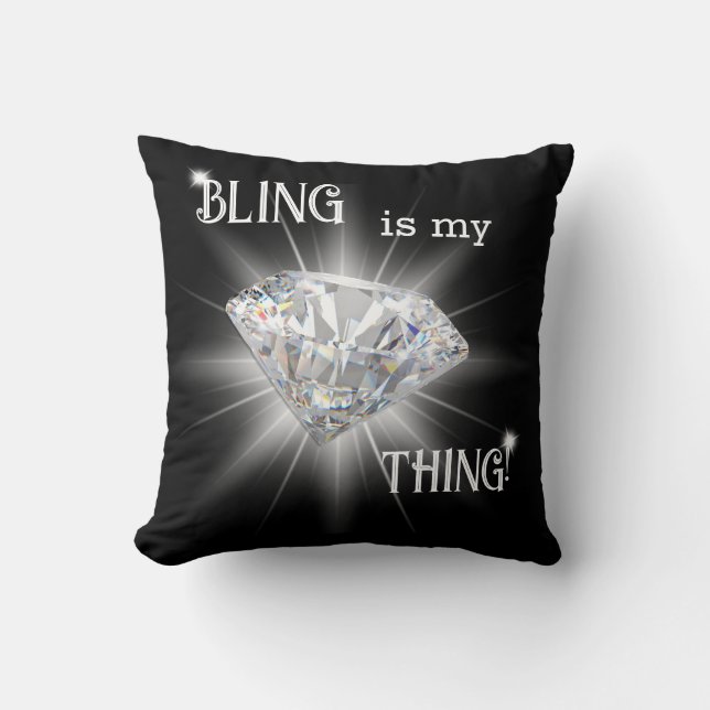 Bling ist mein Ding Diamond Sparkle Kissen (Vorderseite)