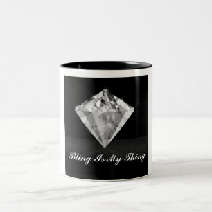 Bling ist meine Sache-Tasse Zweifarbige Tasse
