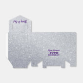 Bling it on Silver Glitzern Lila Sweet 16 Geschenkschachtel (Ungefaltet)