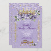 Bling Jewel Floral Baby Shower Einladungen (Vorne/Hinten)