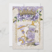 Bling Jewel Floral Baby Shower Einladungen (Rückseite)