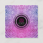 Bling Jewelry Glitz Glam Luxury Diamond Quadratische Visitenkarte (Rückseite)