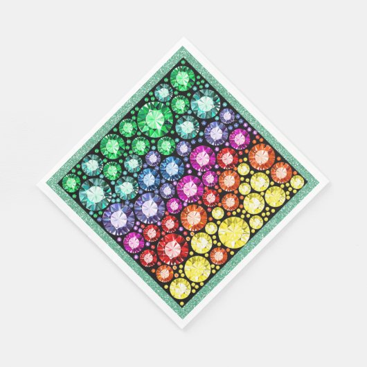 Bling Jewels Image Napkins Serviette (Ecke)