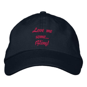 Bling - Liebe Mich Ein bisschen, Schmuck Zitat Bestickte Kappe