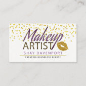 Bling Make-upkünstler-Imitat-Glitzer-Lippen Visitenkarte (Vorderseite)