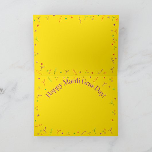 BLING MARDI GRAS DANKE CARD (Innenseite)