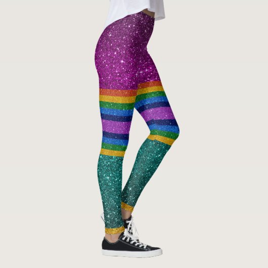 Bling Me Up Regenbogen 7 Pop Mode-Leggings Leggings (Rechts)
