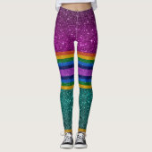 Bling Me Up Regenbogen 7 Pop Mode-Leggings Leggings (Vorderseite)