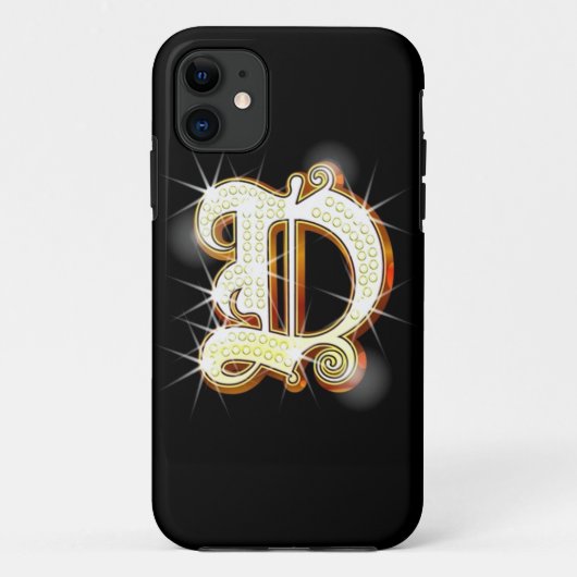 Bling Monogramm D iPhone 5 Fall Case-Mate iPhone Hülle (Rückseite)
