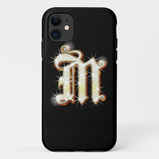 Bling Monogramm M iPhone 5 Fall Case-Mate iPhone Hülle (Rückseite)