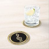 Bling Musical Note Runder Pappuntersetzer (Vor Ort)