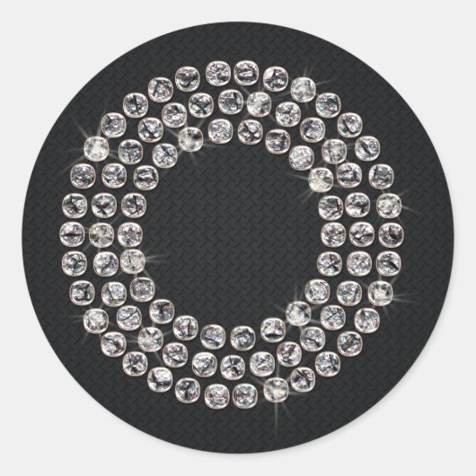 Bling - O Runder Aufkleber (Vorderseite)