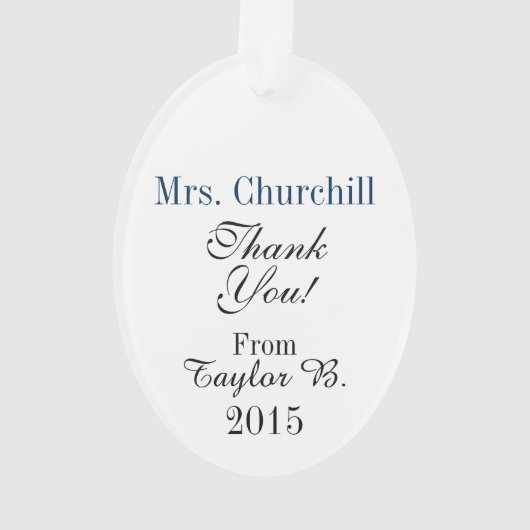 Bling Owl für Lehrer / Anyone Ornament (Rückseite)