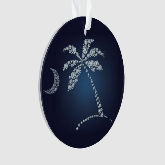 Bling Palm Tree und Crescent Moon Ornament (Vorderseite)