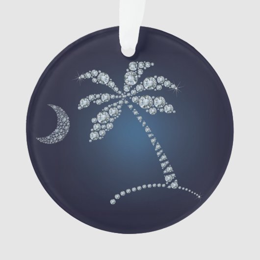 Bling Palm Tree und Crescent Moon Ornament (Vorderseite)