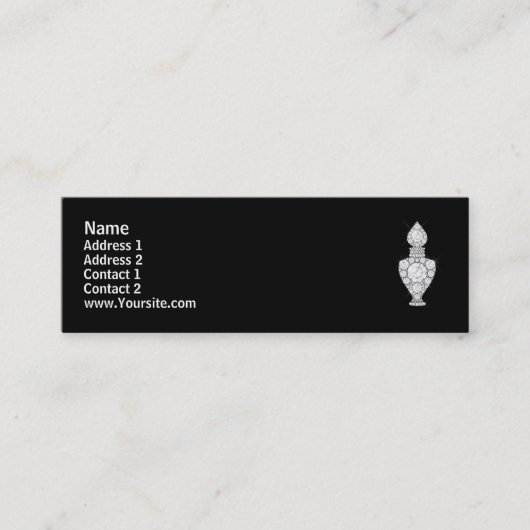 Bling Parfüm Flasche Mini Visitenkarte (Vorderseite)