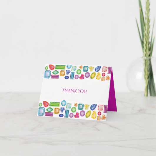 BLING-Party Dankeschön-Karte Dankeskarte (Vorderseite)