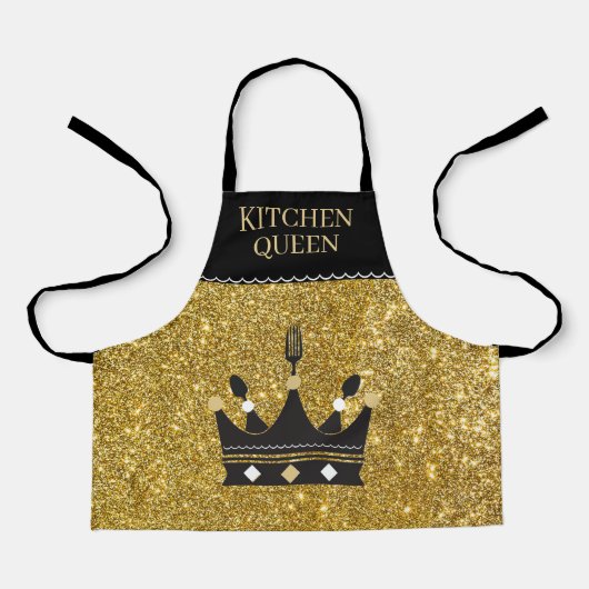 Bling! Queen of Kitchen All-Over Print Apron Schürze (Vorderseite)
