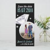 Bling Ring Ihr Foto Hochzeit Speichern Sie das Dat Save The Date (Stehend Vorderseite)