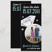 Bling Ring Ihr Foto Hochzeit Speichern Sie das Dat Save The Date (Vorne/Hinten)