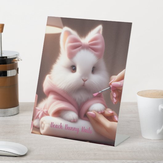 Bling Rosa Hase Sockelschild (In SItu)