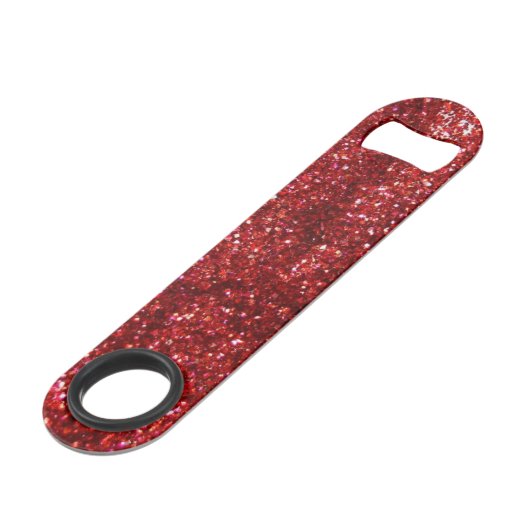 bling rotes girly speedflaschenöffner (Vorderseite Schrägansicht)