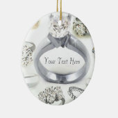 Bling schellt personalisierte Verzierung Keramik Ornament (Rechts)