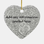 BLING Silver CUSTOM 25. JAHRESGESCHENKE ORNAMENT (Hinten)