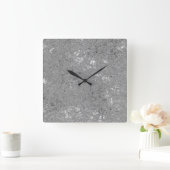 Bling Silver Embedded Orchids, Quadratische Wanduhr (Zuhause)