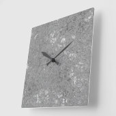 Bling Silver Embedded Orchids, Quadratische Wanduhr (Winkel)