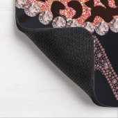 Bling Sparkle Diamond Glitzer Leopard Rose Gold Mousepad (Ecke)