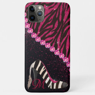 Bling Sparkle Diamond Glitzer Zebra Pink Case-Mate iPhone Hülle