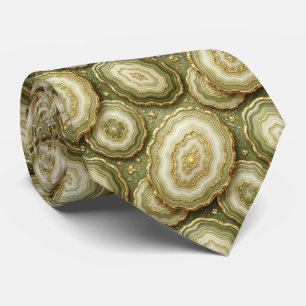 Bling & Sparkle   Luxus-Olivgold-Geoden-Halstuch Krawatte