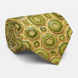 Bling & Sparkle   Luxus-Olivgold-Geoden-Halstuch Krawatte