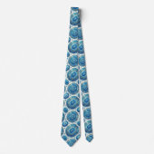 Bling & Sparkle | Luxus-Ozeanblauer Geode-Schlips Krawatte (Vorderseite)